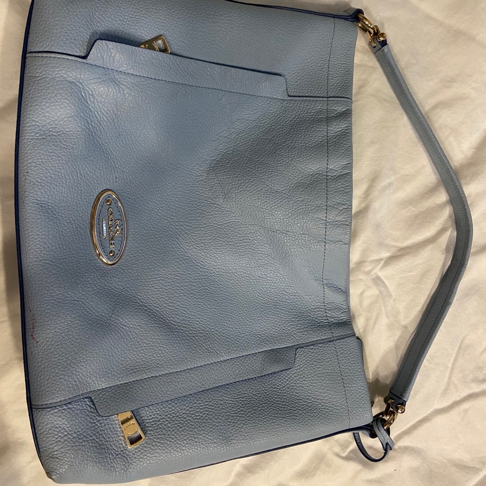 Coach Leather Light Blue purse